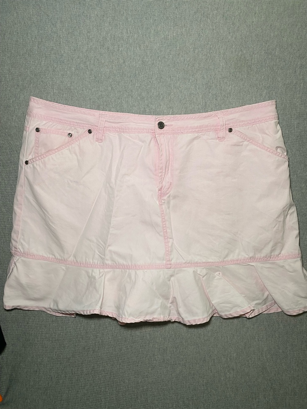 Faded Glory Vintage Y2K Pink Skort Ruffle Hem 22W